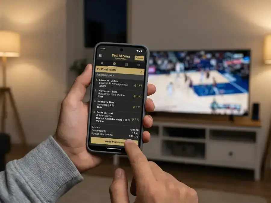 NBA Same Game Parlay Wettschein mit kombinierten Wettoptionen
