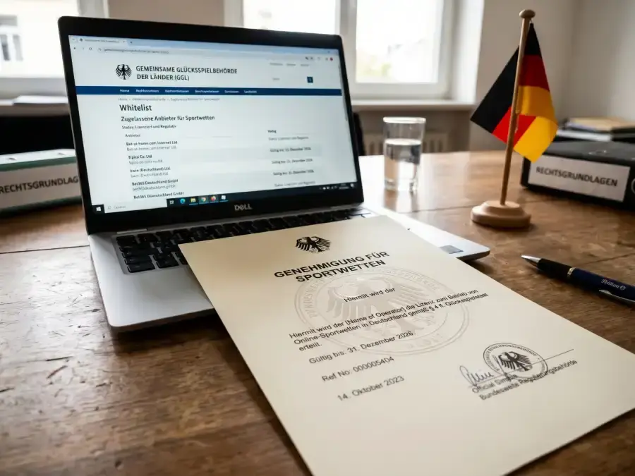 GGL-Lizenzlogo und Whitelist für deutsche Sportwettenanbieter